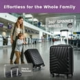 thumbnail image 5 of NiceTravel 4-Piece Hardside Luggage Set,Lightweight suitcase with TSA Locks & Double Spinner Wheels, Black, 5 of 5