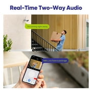 SANNCE 4PCS 3MP H.265+ Wireless Wi-Fi Security Camera System, 100ft Night Vison, IP66, Remote Monitoring, 1TB HDD, Human Detecti, 5MP 8CH NVR Two-Way Audio Recording and 3MP Bullet Cameras