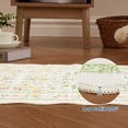 thumbnail image 4 of Scalloped Edge Floral Area Rug – Pastel Botanical Print, Vintage-Inspired Washable Carpet for Living Room, Bedroom, or Nursery, 4 of 11