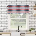 thumbnail image 3 of Valances for Windows 4th of July Independence Day Patriotic Gnome USA Flag Stripes Star Plaid Kitchen Curtains Valances 54"x18" Blackout Window Treatments Rod Pocket Valance Curtains for Bathroom, 3 of 5