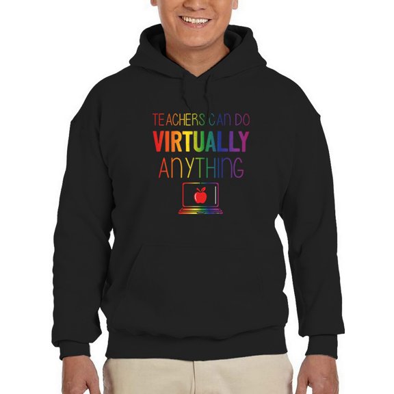 Colored Teachers Quote And Image Hoodie Men -GoatDeals Designs, Male Large