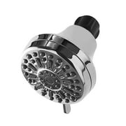 Mainstays 6-Setting Chrome Shower Head, 3.5" Face with Rub-Clean Nozzles