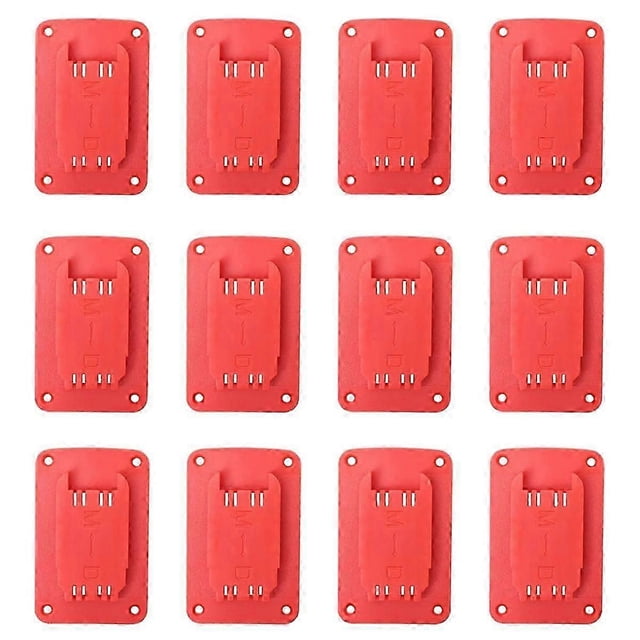 12Packs Tool Holder for Milwaukee M18 & for Dewalt 20v,Wall Mount Drill Holder with 48 Screws