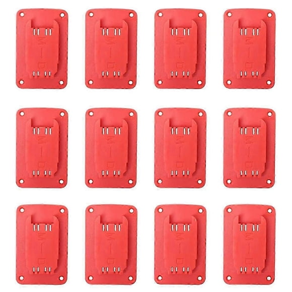 12Packs Tool Holder for Milwaukee M18 & for Dewalt 20v,Wall Mount Drill Holder with 48 Screws