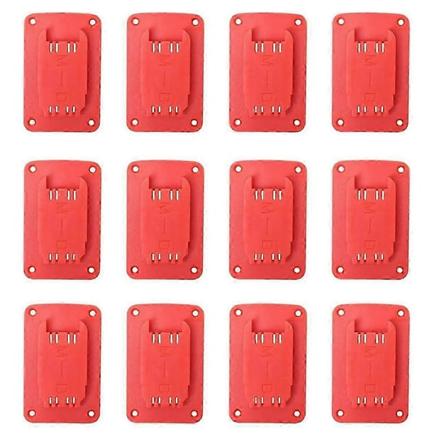 12Packs Tool Holder for Milwaukee M18 & for Dewalt 20v,Wall Mount Drill Holder with 48 Screws