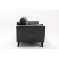 thumbnail image 4 of Damian Gray Woven Fabric Sofa with Accent Pillows, 4 of 5