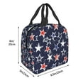 thumbnail image 3 of Salouo Watercolor Stars for Unisex Lunch Bag Leakproof Lunch Tote Large Capacity Reusable Insulated Lunch Box Cooler Lunch Container for Work/Office/Picnic/Travel-Black, 3 of 8