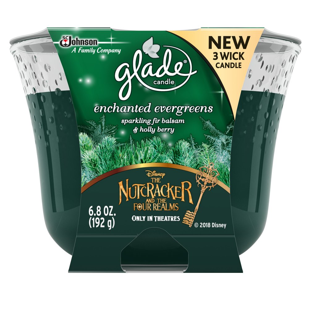 Glade 3 Wick Air Freshener, Enchanted Evergreens, 6.8 oz