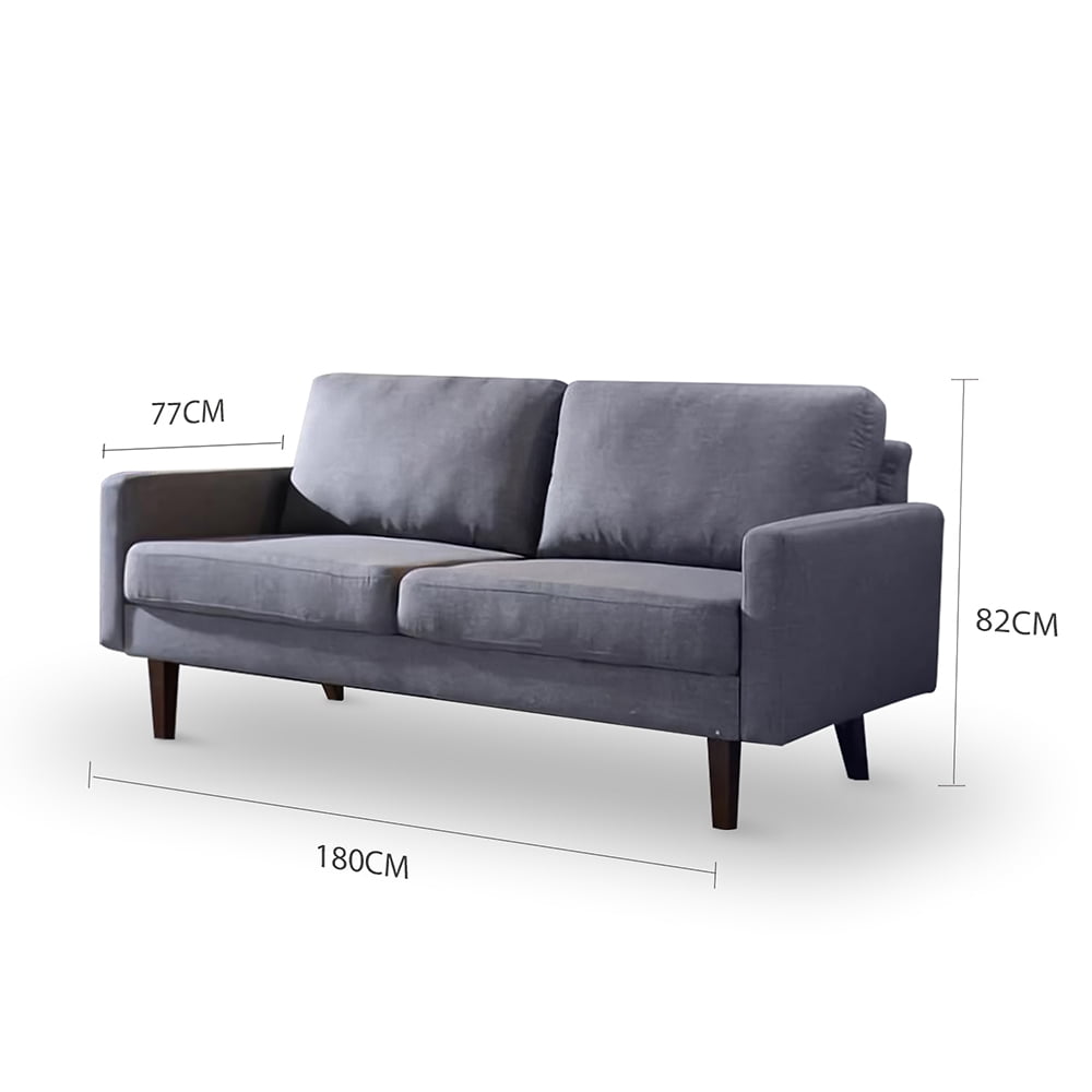 Kepooman Modern Linen Fabric Loveseat Sofa for Living Room Hotel Bedroom, Gray Kepooman Modern Linen Fabric Loveseat Sofa for Living Room Hotel Bedroom, Gray