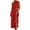 Red, variant on Fashion Womens Dress 2 Piece Outfits Tie Knot One Shoulder Tank Top High Waist Side Split Maxi Skirt,Blue