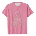 thumbnail image 4 of Puntoco Camiseta/camiseta de manga corta con cuello redondo y estampado floral de moda de verano para mujer, 4 of 4