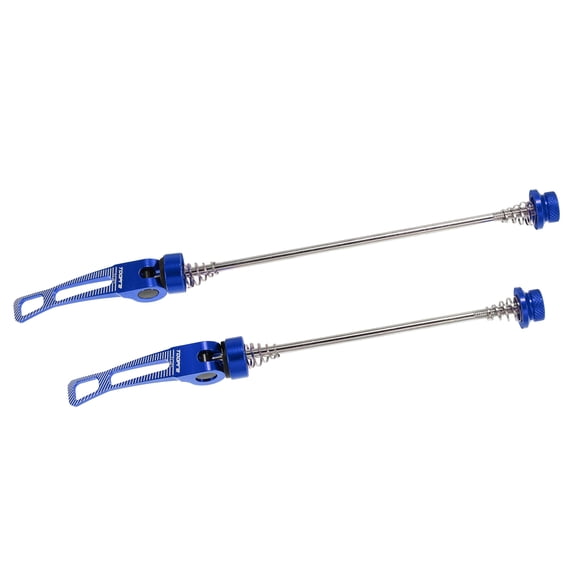 Unique Bargains 1 Pair 145mm 185mm Bicycle Skewers Quick Release Axles Skewers Front Rear Axle Wheel Hub M5 x 0.8 Blue