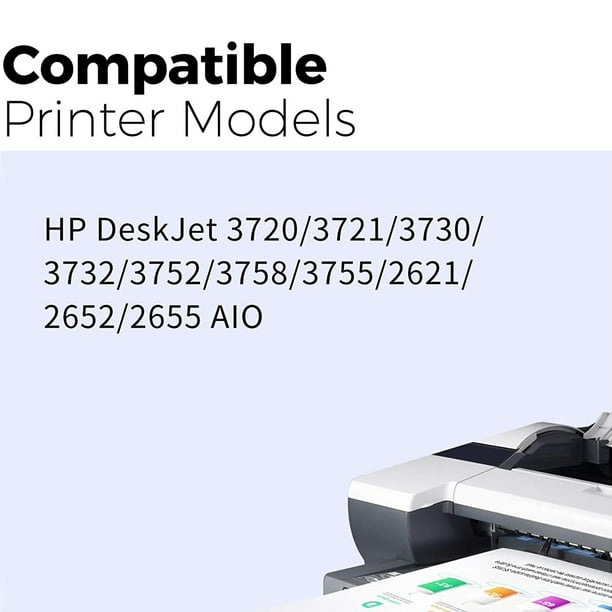 65 black Cartridge for HP ink 65 XL for DeskJet 3752 3772 3755 Envy 5055 5010 5020 Printer (2-Black) - Walmart.com