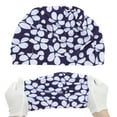 thumbnail image 5 of Unique Bargains 1 Pc Breathable Floral Pattern Swimming Cap Blue White, 5 of 6