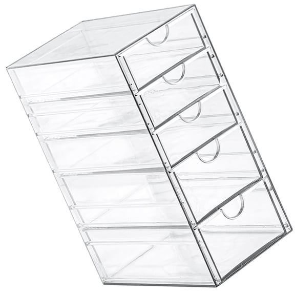 SILENRADAWN 1Pack Small Drawers Stackable Storage Bins Plastic 9.82X6.88X4.09In For Desktop Items And Cosmetics