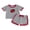 Black-Red Strawberry, variant on BemeyourBBs Toddler Baby Girl Boys Summer Clothes Cute Infant Baby Girls Cherry Strawberry Watermelon Outfit Striped Short Sleeve T Shirt Tops and Shorts 2 Pcs Set