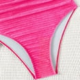 thumbnail image 5 of UTSJKR Womens Tie Halter One Piece Swimsuits Trendy Low Cut Padded Ribbed Bathing Suits Slimming Surfing Monokini Swimwear Hot Pink S, 5 of 5