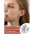 thumbnail image 4 of Pendientes Silvora Scorpion Ear Cuff Plata Esterlina No-Piercing para Hombres y Mujeres, 4 of 8