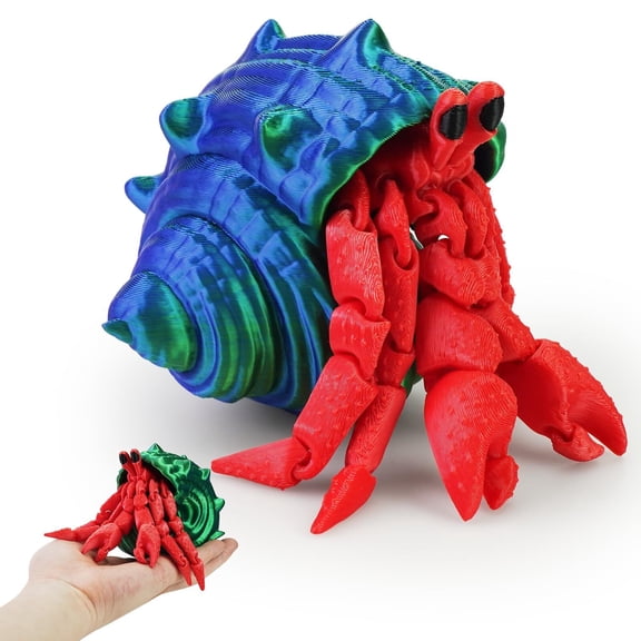 3D Printed Hermit Crab, Animals Articulated Flexible