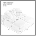 thumbnail image 5 of Holaki 66.53 inch Sofa Bed,Upholstered Corduroy Sofa with Pillows,Comfy Fluffy Cloud Couch,Modern Deep Seat Couch with Square Armrests,Beige, 5 of 10
