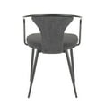 thumbnail image 6 of LumiSource Black Metal, Grey Fabric Waco Upholstered Chair, 6 of 8