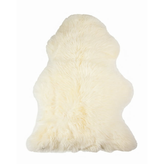 Tapis Simple en Peau de Mouton Milan Naturel / 2'x3' / A