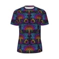 thumbnail image 5 of Wukai Mandalas Dragonfly Print Men's Short-Sleeved Mesh T-Shirt,Quick-Dry Short Sleeve Workout T-Shirt-Small, 5 of 8