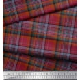 thumbnail image 3 of Soimoi Velvet Fabric Plaid Check Printed Craft Fabric by The Yard 58 Inch Wide, 3 of 3