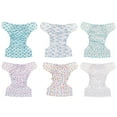 thumbnail image 5 of Simple Being Reusable Cloth Diapers,6 Pack Pocket Adjustable Size,Waterproof Cover,6 Inserts,Wet Bag, Double Gusset (Girl Stripe), 5 of 6