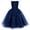 Dark Blue, variant on Flowers Girls Tulle Lace Dress for Kids Wedding Bridesmaid Pageant Birthday Party Communion Formal Princess Prom Maxi Gown 6-7 Years White
