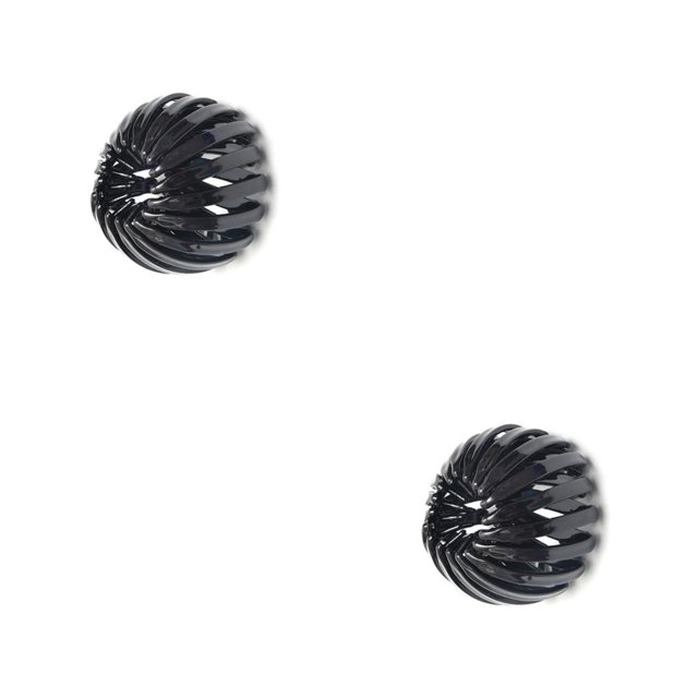 Pasador de plástico Soidarity para el cabello forma de nido 2piezas Negro