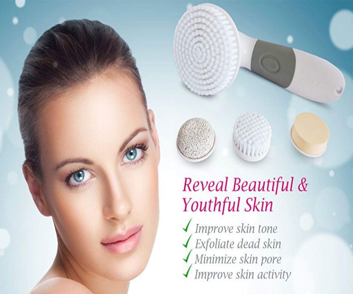 Best Face and Body Brush Cleansing System Exfoliating Face Brush for