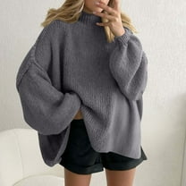 Karight Women's Oversized Sweater Crewneck Long Sleeve Fuzzy Knit Chunky Pullover Sweaters 2025 Fall Winter Trendy Outfits