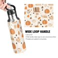 thumbnail image 4 of Yayeee 20oz Insulated Water Bottle Double Wall Stainless Steel with Flip Straw Lid, Orange Fall Pumpkin, 4 of 7