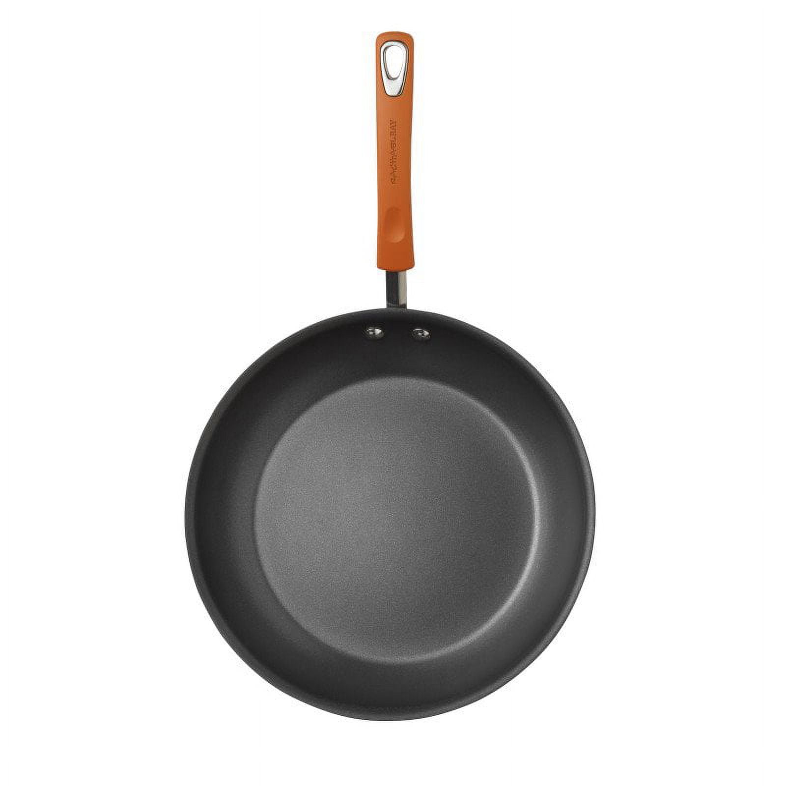 Rachael Ray 9.25 and 11.5-Inch Hard-Anodized Nonstick Frying Pans/Fry Pans/Skillets, Gray with Orange Handles