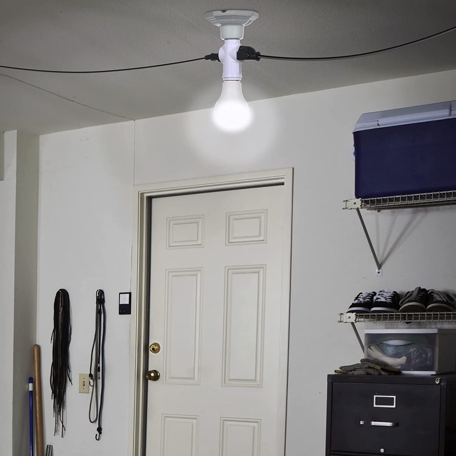 Buy 3 Prong Light Socket Adapter, E26 Light Bulb Outlet Adapter