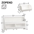 thumbnail image 5 of Toy Storage Organizer, Kids Bookcase and Storage Bin, Children Toddler Storage Carbinet with Moveable Drawers for Playroom, Bedroom, Nursery, 5 of 6