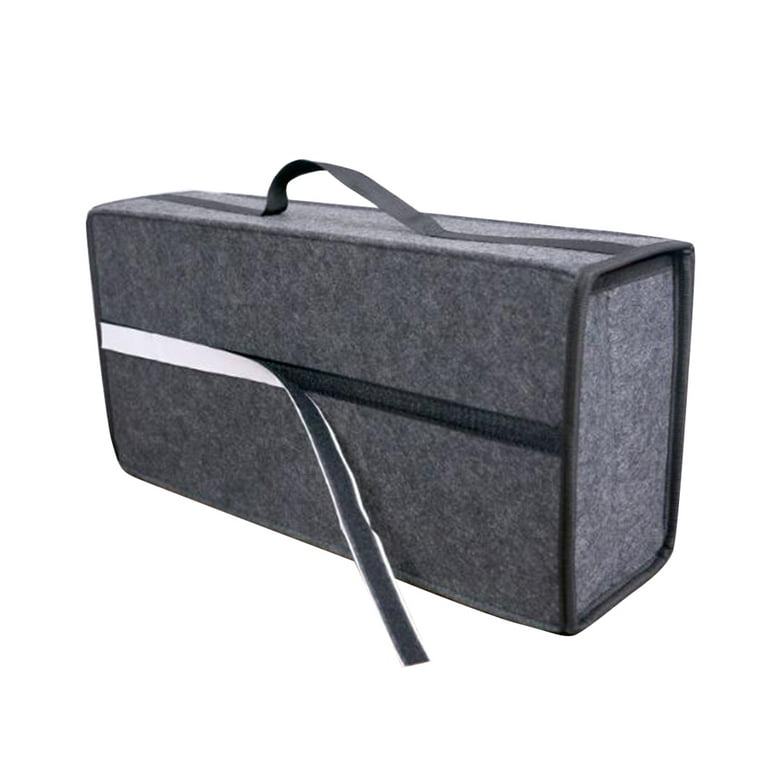 Felt Trunk Storage Bag Portable Tools Organizer Foldable Driving Bag  Storage Pouch For Car Van (black)