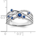 thumbnail image 3 of 14K White Gold Sapphire And Diamond Ringsize 7 (Width 2.6 To 8.5) - Jbsp, 3 of 5