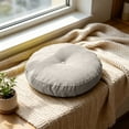 thumbnail image 6 of Round Thick Floor Pillow , Soft Seat Cushion Cozy Seat Pad Pads for Bedroom Living Room Office Chair Sofa , 16.5In Gray, 6 of 7