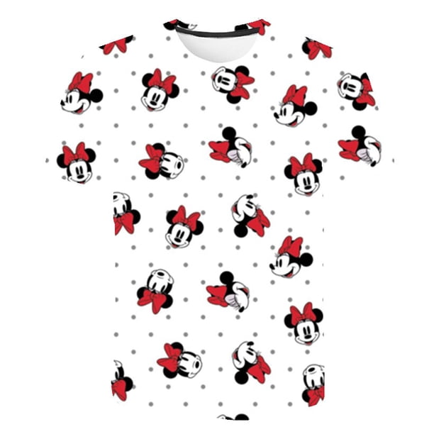 Summer Kids Mickey Mouse T-Shirts Fashion Boys Girls Tees Tops Children Disney Short Sleeves Cartoon Casual T Shirts 4-14 Years13T Gao Jinjia LED