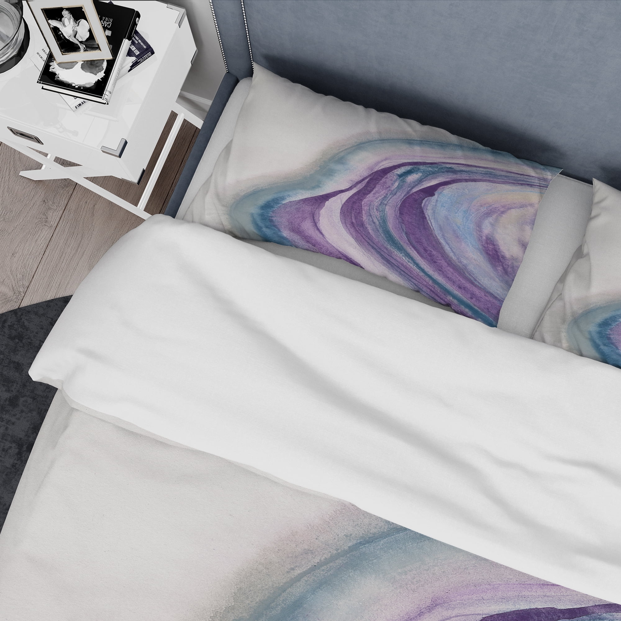 Designart 'Watercolor Geode II' Geometric Duvet Cover Set