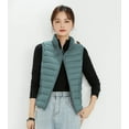 thumbnail image 2 of Wenseny Women’s Stand-up Collar Padded Warm Puffer Vest Zipper Outerwear Quilted Coat Gray Green M, 2 of 7