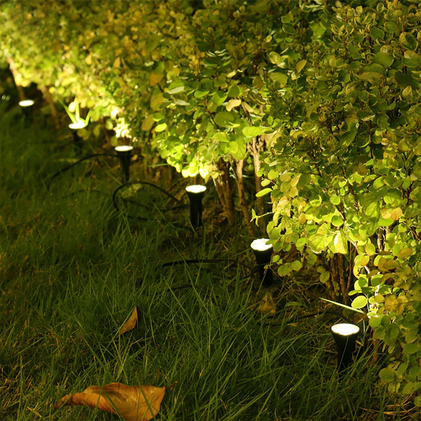 10-in-1 Solar Garden Lights Outdoor Waterproof, Solar Pathway Lights, LED Garden Decor, Solar Spot Lights for Patio Lawn Yard (Warm White)