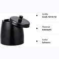 thumbnail image 2 of Cenicero Cool Rewera de acero inoxidable con tapa, para exterior, grande negro, 2 of 7