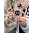 thumbnail image 6 of Case Compatible with iPhone 12,Cute 3D Vintage Camera Phone Case with Hand Strap Unique Cool Silicone TPU Case Shockproof Protective Case Women Girls for iPhone 12, 6 of 14