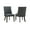 Gray/Espresso, variant on Powell Augusta Upholstered Dining Chair, Set of 2, Espresso with Gray