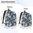 thumbnail image 2 of Disketp Penguin Arctic Adventure print Canvas Backpack Lightweight Travel Daypack Student Rucksack Laptop Backpack-, 2 of 5