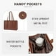 thumbnail image 3 of Bolsa de cuero vintage LOVEVOOK para portátil de 15.6 pulgadas con bolso de mano, 3 of 6