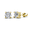 Yellow Gold, variant on Cate & Chloe Mia 18k White Gold Plated Stud Earrings with 2ct Simulated Diamonds Gift for Women